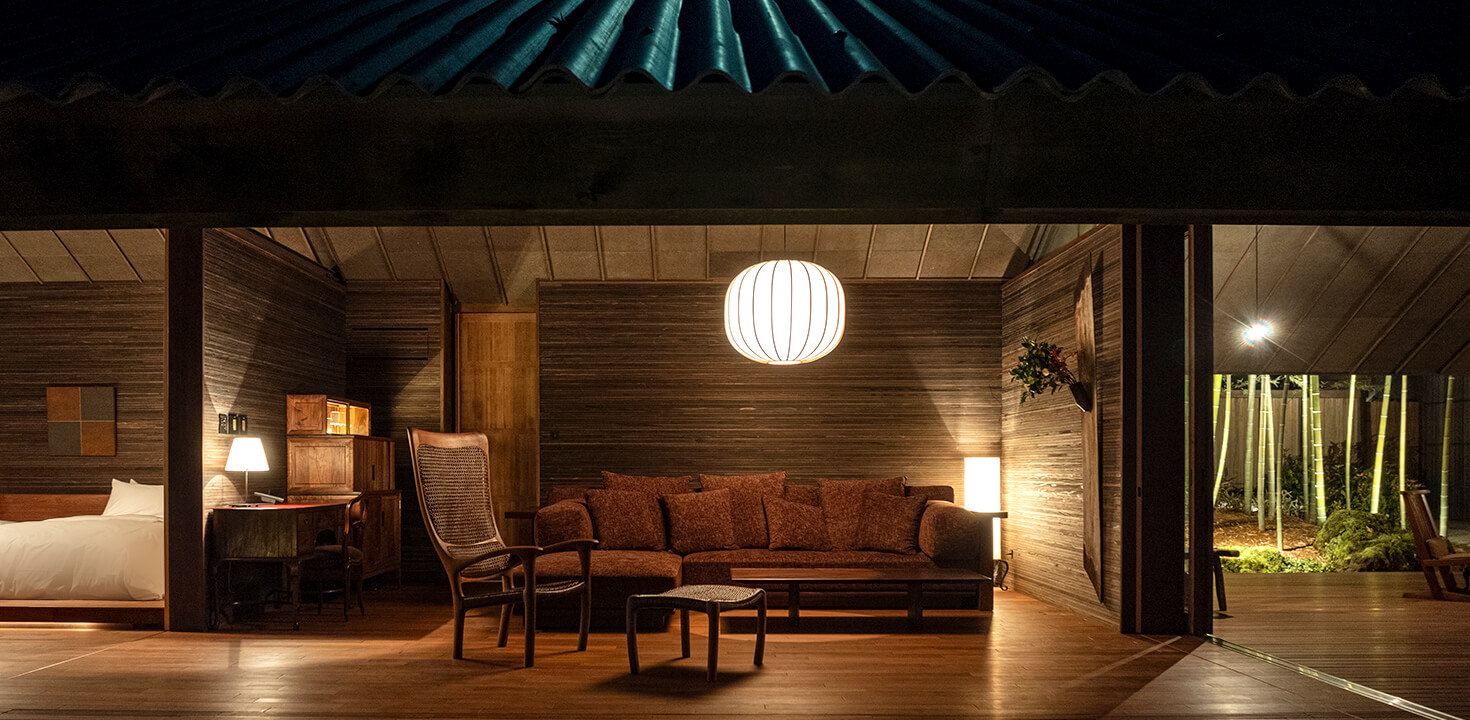 風姿リビングルームと寝室