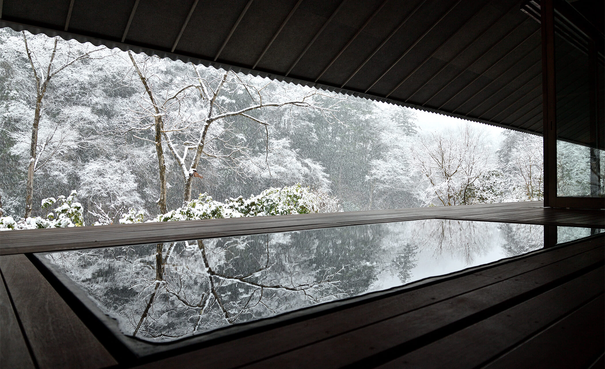 風姿アウトドアリビングからの雪景色